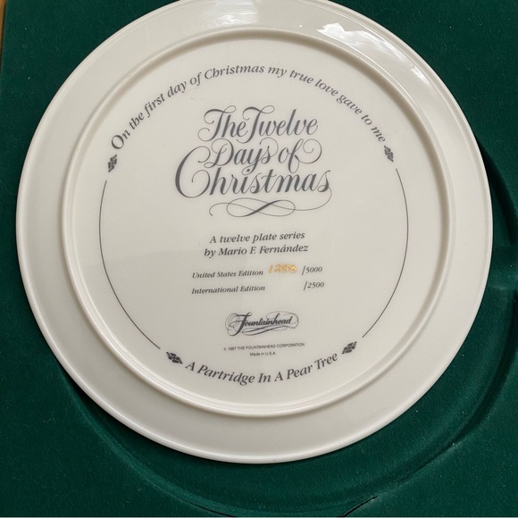 12 days of Christmas Plates by Mario Fernandez: partridge and turtle doves - Picture 11 of 15